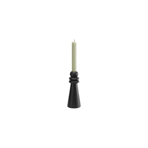 Bild von Eleganter Kerzenhalter aus Holz in Schwarz
