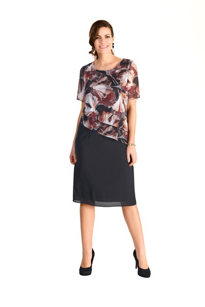 Bild von HERMANN LANGE Collection 2-in-1-Kleid, mit floralem Muster und unifarbenem Rock