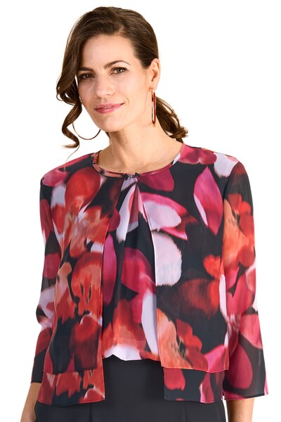 Bild von HERMANN LANGE Collection Blusenblazer, transparent, mit floralem Muster