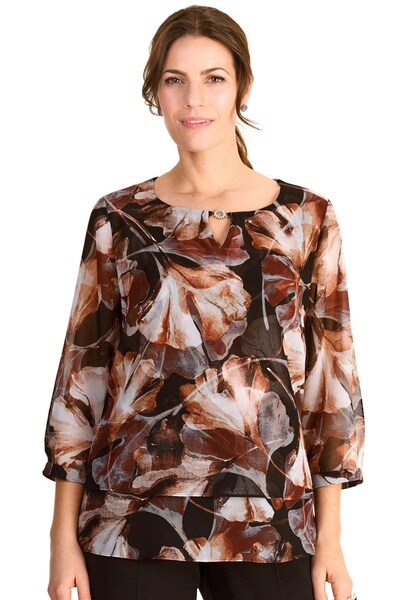 Bild von HERMANN LANGE Collection Druckbluse, im Lagenlook und mit floralem Muster