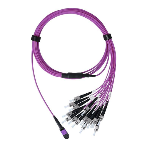 Bild von BlueOptics LWL MTP/8xST Duplex Breakout Kabel OM4 30 Meter, Transceiver