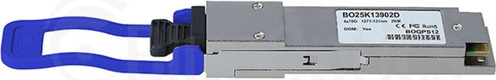 Bild von Kompatibler Edge Core QSFP-40G-PLR4L BlueOptics© BO25K13902D QSFP Transceiver, MPO/MTP, 40GBASE-PLR4L, Singlemode Fiber, 1310nm, 2KM, 0°C/+70°C (QSFP-40G-PLR4L-EE-BO)