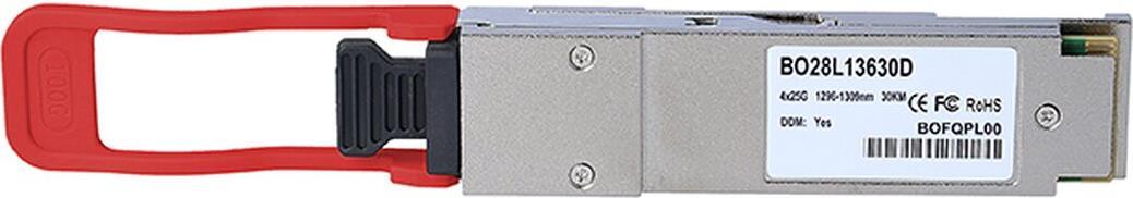 Bild von Kompatibler Broadcom QSFP28-100G-ER4L BlueOptics© BO28L13630D QSFP28 Transceiver, LC-Duplex, 100GBASE-ER4L, Singlemode Fiber, 1310nm, 30KM, 0°C/+70°C, DDM (QSFP28-100G-ER4L-BC-BO)
