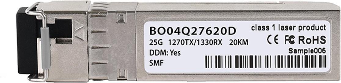 Bild von Kompatibler LevelOne SFP28-25G-BX-U-20KM BlueOptics© BO04Q27620D SFP28 Bidi Transceiver, LC-Simplex, 25GBASE-BX-U, Singlemode Fiber, TX1270nm/RX1330nm, 20KM, DDM, 0°C/+70°C (SFP28-25G-BX-U-20KM-LO-BO)