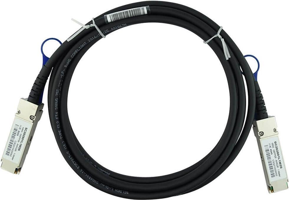 Bild von CBO Infinera QSFP28-DAC-3M kompatibles BlueLAN DAC QSFP28 SC282801L3M26, Transceiver, Schwarz