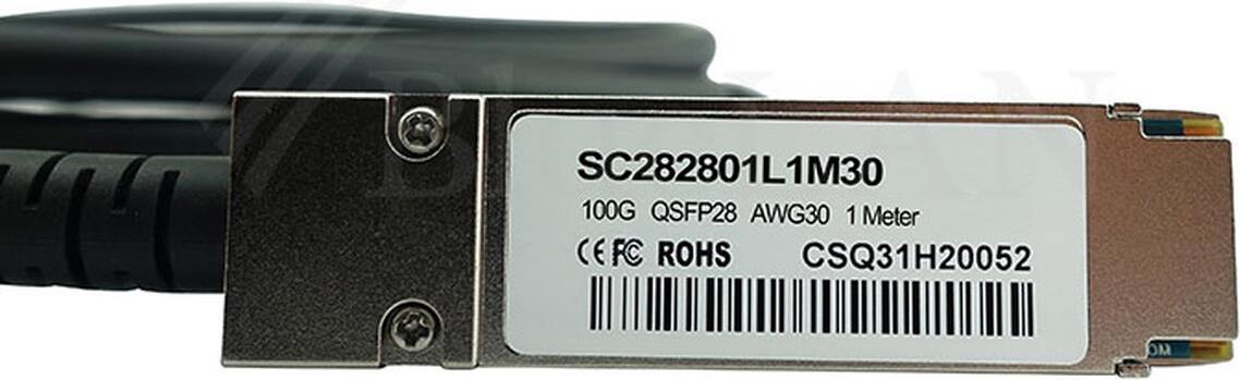 Bild von CBO Sonicwall QSFP28-DAC-5M kompatibles BlueLAN DAC QSFP28 SC282801L5M26, Transceiver, Schwarz