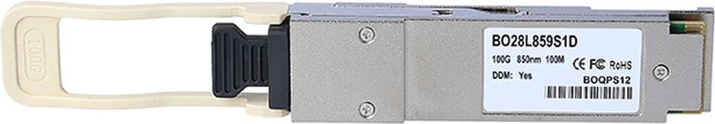 Bild von Kompatibler Alcatel-Nokia 3AL82099AA BlueOptics BO28L859S1D QSFP28 Transceiver, MPO/MTP, 100GBASE-SR4, Multimode Fiber, 4x850nm, 100 Meter, 0°C/+70°C, DDM (3AL82099AA-BO)