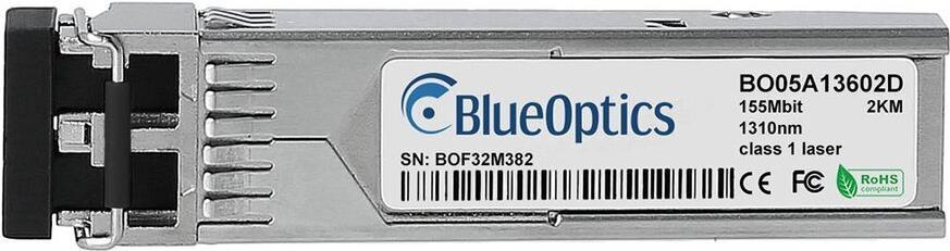 Bild von Kompatibler Apresia H-FX-SFP BlueOptics© BO05A13602D SFP Transceiver, LC-Duplex, 100BASE-FX, Multimode Fiber, 1310nm, 2KM, DDM, 0°C/+70°C (H-FX-SFP-BO)