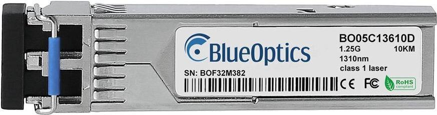 Bild von Kompatibler Accedian Networks 770-305 BlueOptics BO05C13610D SFP Transceiver, LC-Duplex, 1000BASE-LX, Singlemode Fiber, 1310nm, 10KM, DDM, 0°C/+70°C (770-305-BO)