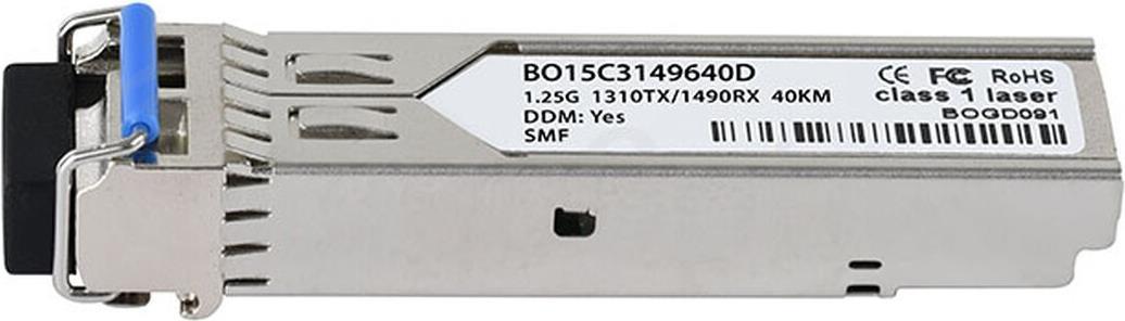 Bild von Kompatibler Apresia H-BX40-SFP/R-U BlueOptics BO15C3149640D SFP Transceiver, LC-Simplex, 1000BASE-BX-U, Singlemode Fiber, TX1310nm/RX1490nm, 40KM, DDM, 0°C/+70°C (H-BX40-SFP/R-U-BO)