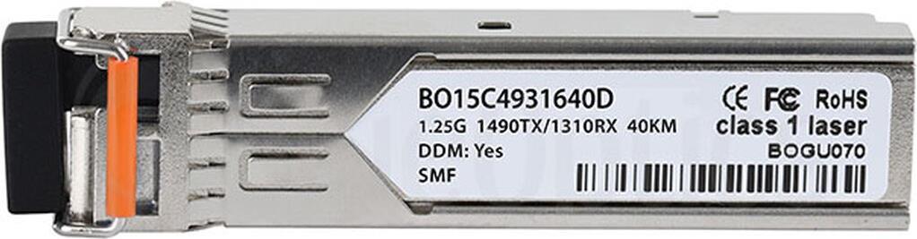 Bild von Kompatibler Pure Storage SFP-BXD43-40KM BlueOptics BO15C4931640D SFP Transceiver, LC-Simplex, 1000BASE-BX-D, Singlemode Fiber, TX1490nm/RX1310nm, 40KM, DDM, 0°C/+70°C (SFP-BXD43-40KM-PS-BO)