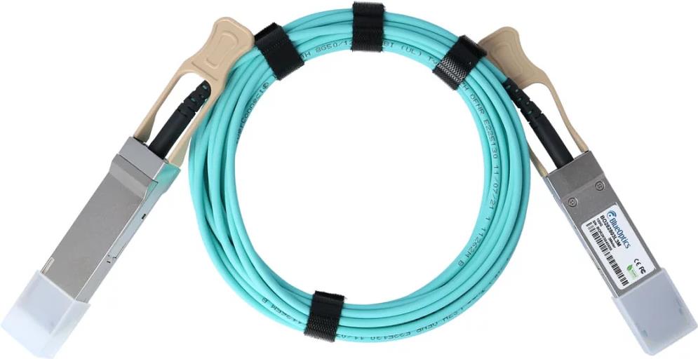 Bild von Kompatibles Gigamon CBL-520 QSFP28 BlueOptics Aktives Optisches Kabel (AOC), 100GBASE-SR4, Ethernet, Infiniband, 20 Meter (CBL-520-BO)