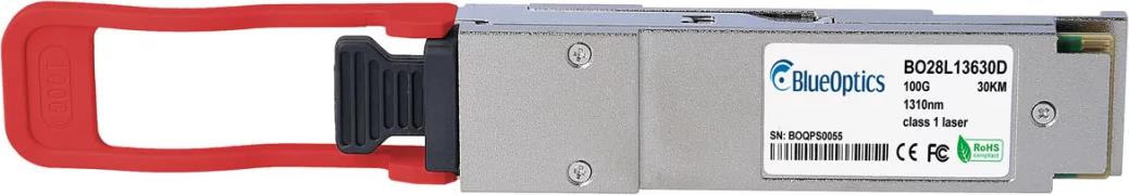 Bild von Kompatibler Cisco QSFP-100G-ER4-S BlueOptics BO28L13640D QSFP28 Transceiver, LC-Duplex, 100GBASE-ER4, Singlemode Fiber, internes WDM 4x1296-1309nm, 40KM, 0°C/+70°C, DDM (QSFP-100G-ER4-S-BO)