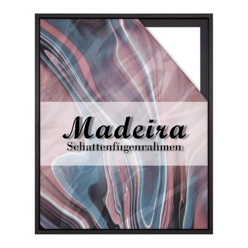 Bild von BIRAPA Madeira Schattenfugenrahmen für Leinwand 60x90 cm in Schwarz