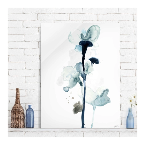 Bild von Glasbild - Hochformat Mitternachtsblüten I
