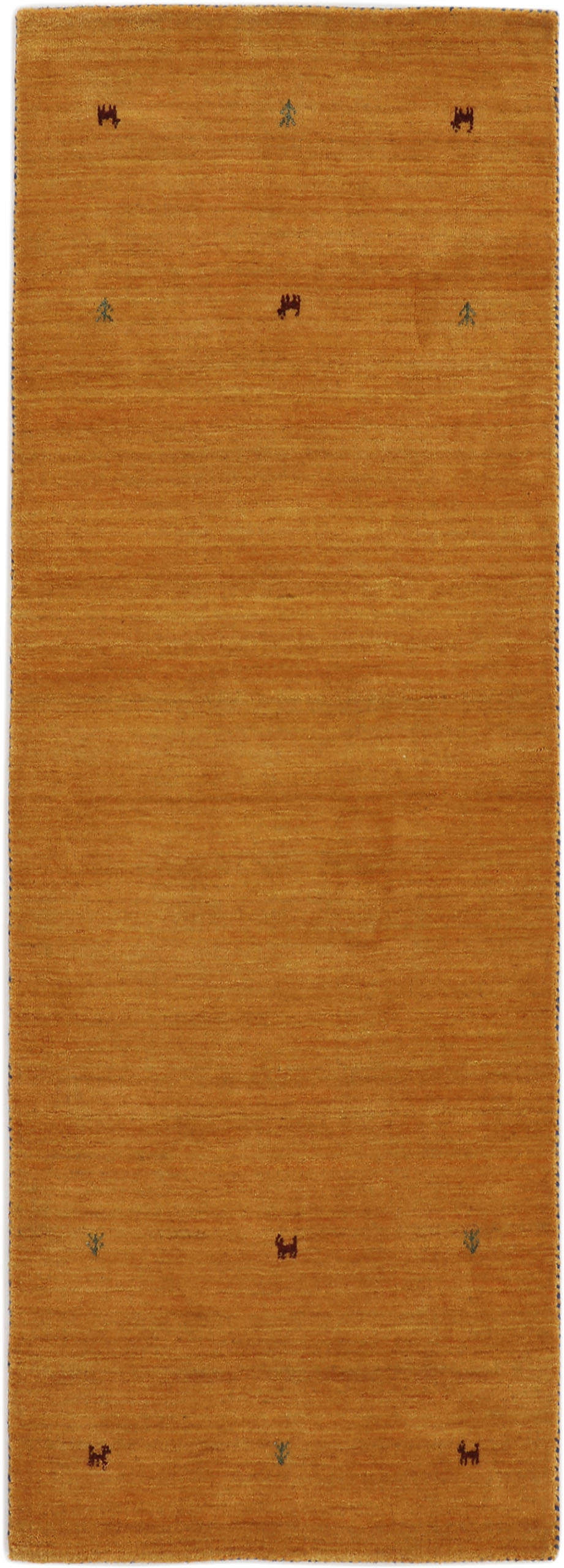 Bild von carpetfine Wollteppich "Gabbeh Uni", rechteckig, 15 mm Höhe, reine Wolle, handgewebt, Gabbeh Loom Tiermotiv, auch als Läufer