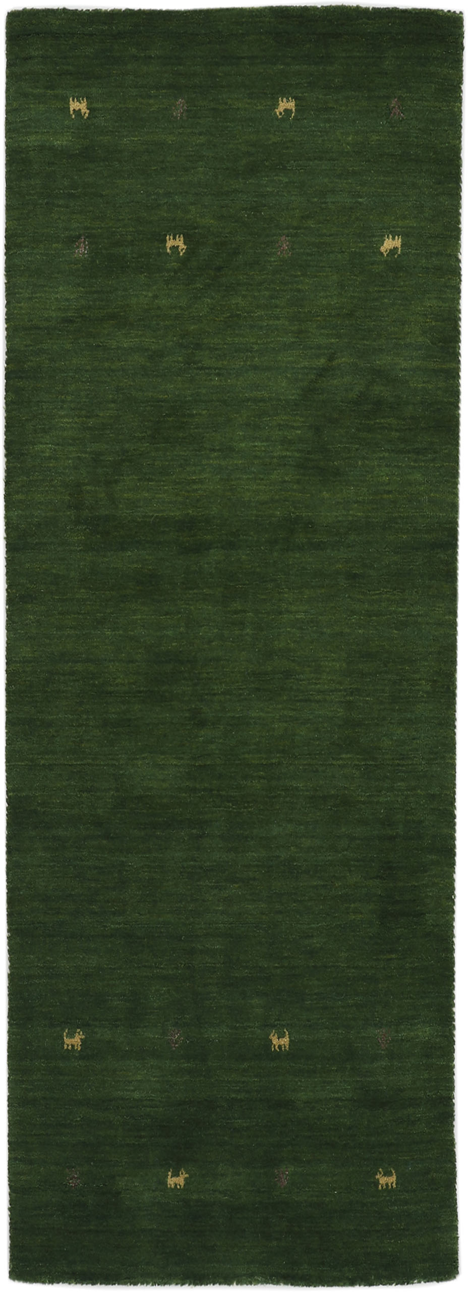 Bild von carpetfine Wollteppich "Gabbeh Uni", rechteckig, 15 mm Höhe, reine Wolle, handgewebt, Gabbeh Loom Tiermotiv, auch als Läufer
