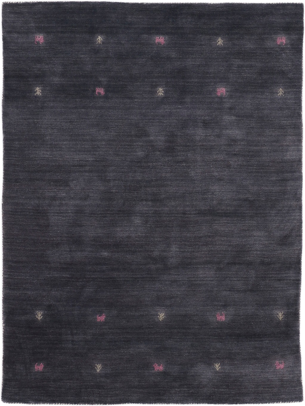 Bild von carpetfine Wollteppich "Gabbeh Uni", rechteckig, 15 mm Höhe, reine Wolle, handgewebt, Gabbeh Loom Tiermotiv, auch als Läufer