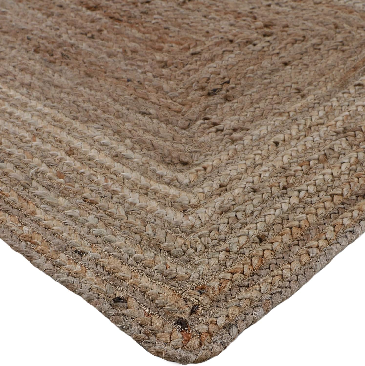 Bild von carpetfine Juteteppich Nele Läufer Brücke Beige handgewebt aus Jute 75x300 cm | Moderner Naturfaserteppich im Boho Style für Küche, Flur und Brücke