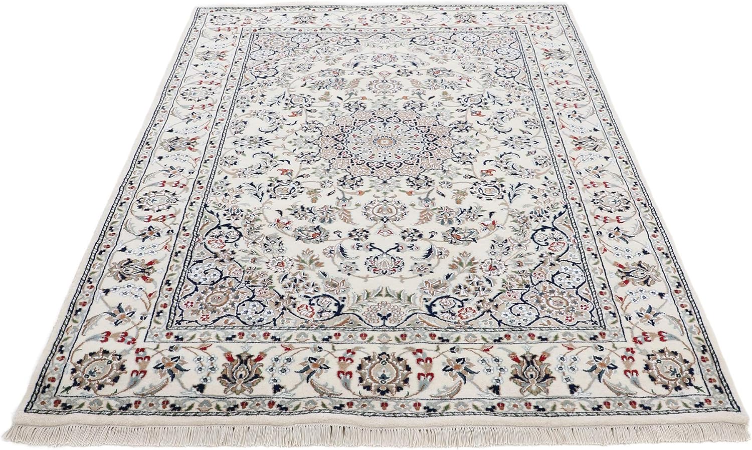 Bild von Woven Arts Orientteppich "Orientteppich Nain", rechteckig, 15 mm Höhe, handgeknüpft, Wohnzimmer, reine Wolle