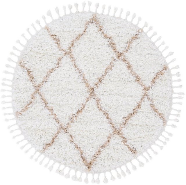 Bild von carpetfine Hochflor-Teppich "Eddy", rund, 30 mm Höhe, Shaggy Langflor mit Fransen, starke Größenauswahl, Wohnzimmer