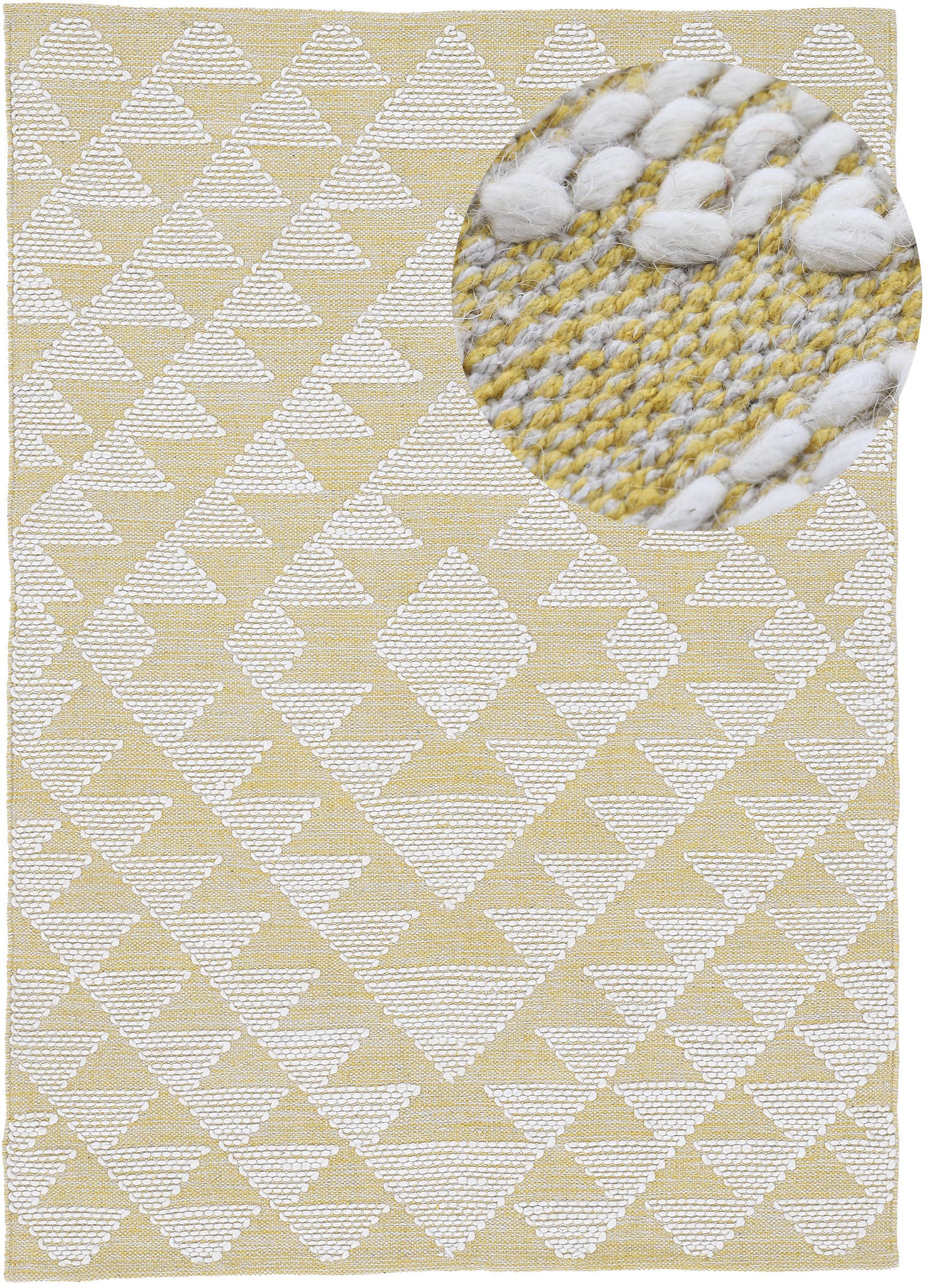 Bild von carpetfine Teppich »Kelim Durry«, rechteckig, 5 mm Höhe, Handweb, geometrisch, Hoch-Tief Effekt, handgewebt, reine Baumwolle