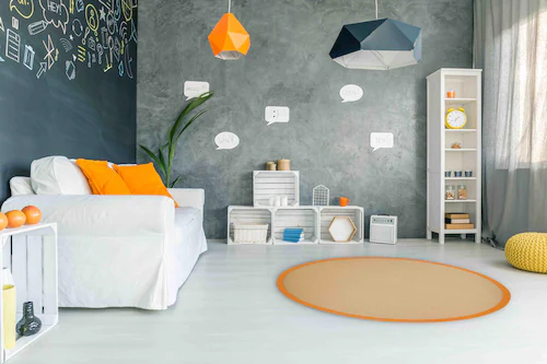 Bild von carpetfine Sisalteppich »Sisal«, rund, 5 mm Höhe, mit farbiger Bordüre, Anti-Rutsch Rückseite