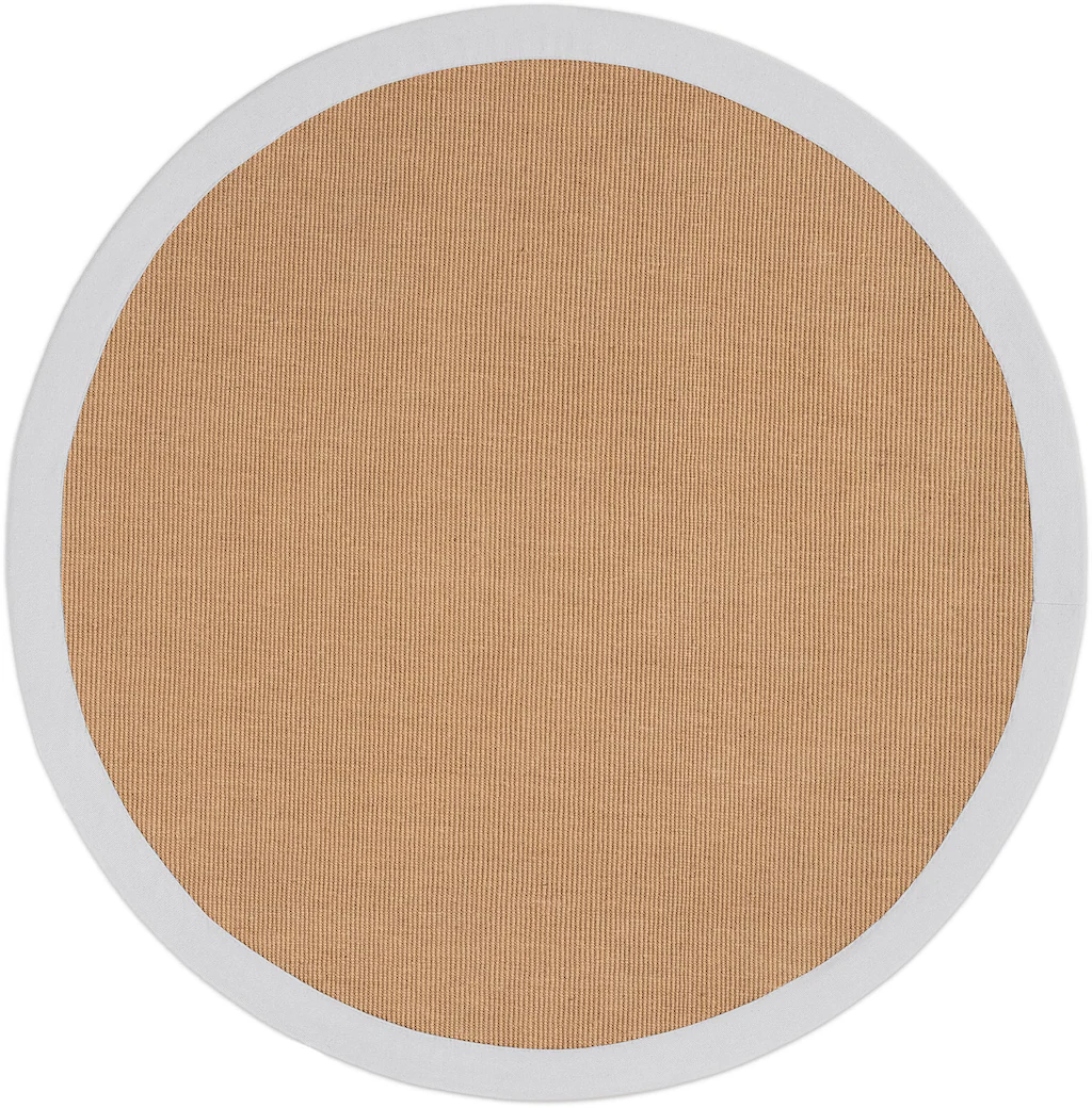 Bild von carpetfine Sisalteppich "Sisal", rund, 5 mm Höhe, mit farbiger Bordüre, Anti-Rutsch Rückseite