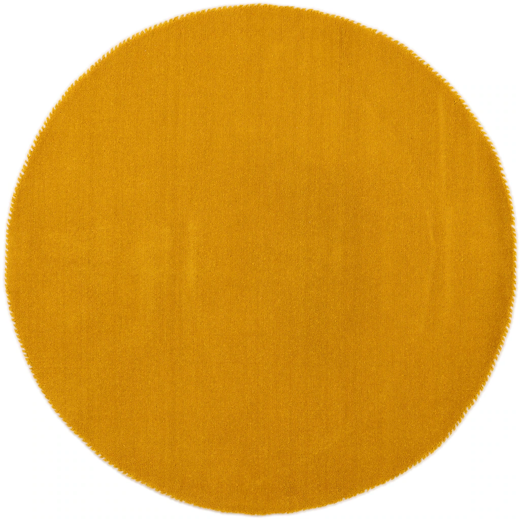 Bild von carpetfine Wollteppich "Gabbeh Lola Uni", rund, 14 mm Höhe, mit natürlichem Pflanzenmaterial von Hand gewebt, auch als Läufer
