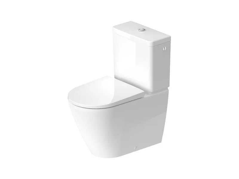 Bild von Duravit D-Neo Stand-WC, für Kombination, Tiefspüler, spülrandlos, 370x650x400mm, 200209