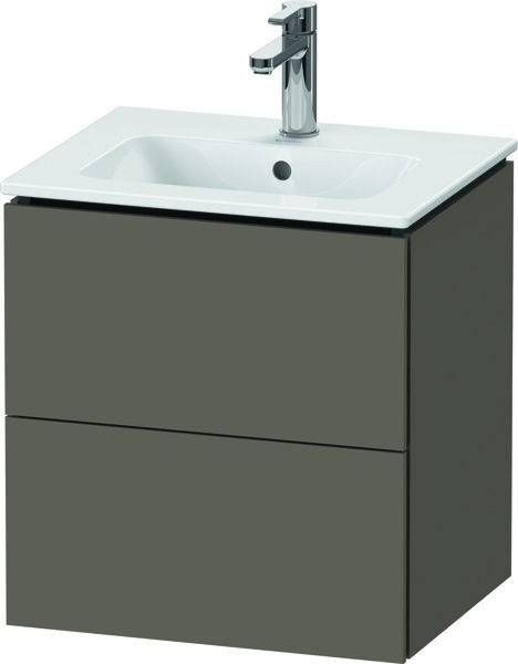 Bild von Duravit L-Cube Waschtischunterbau wandhängend Compact, 2 Schubkästen, Breite: 520mm, für Me by Starck 233653, Farbe: Flannel Grey Seidenmatt Lack