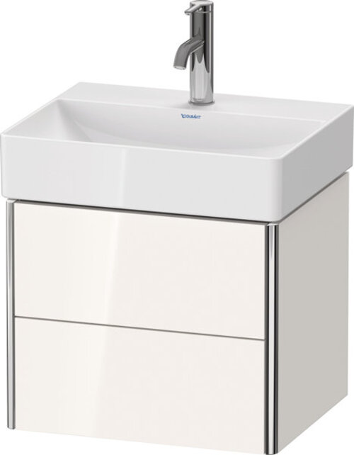 Bild von Duravit XSquare Waschtischunterbau Compact wandhängend 48,4x39,0 cm, 2 Schubkästen, für Waschtisch DuraSquare 235650, Farbe (Front/Korpus): Lichtblau Seidenmatt Lack