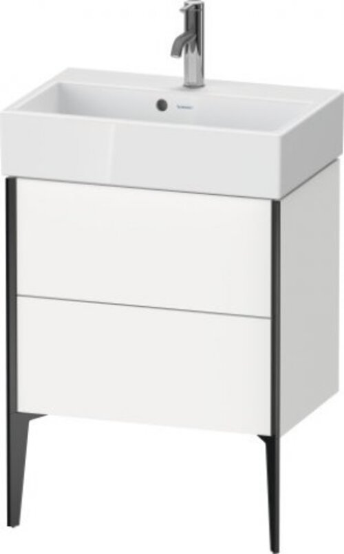 Bild von Duravit XViu 4458 Waschtischunterbau stehend Compact, 2 Auszüge, für Waschtisch Vero Air 236860, 584x384 mm, Farbe (Front/Korpus): champagner matt/eiche dunkel geb.