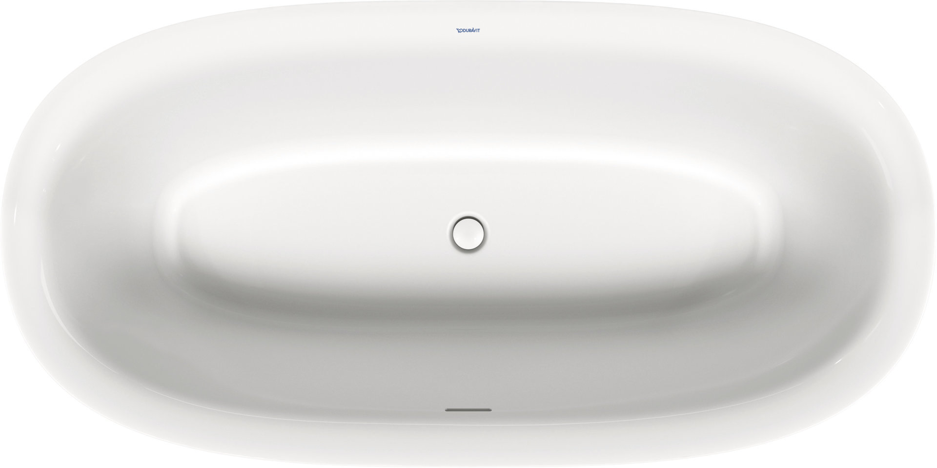 Bild von Duravit White Tulip Badewanne freistehend, Oval, L: 1800 mm x B: 800 mm, 2x Rückenschräge, 700469