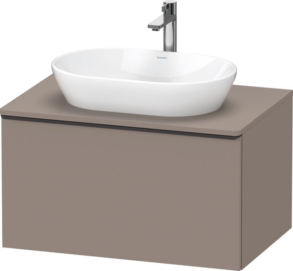 Bild von Duravit D-Neo, Waschtischunterbau wandhängend, Breite 800 x Tiefe 550mm, 1x Auszug, mit Griff, DE49470, Farbe: Basalt Matt Dekor