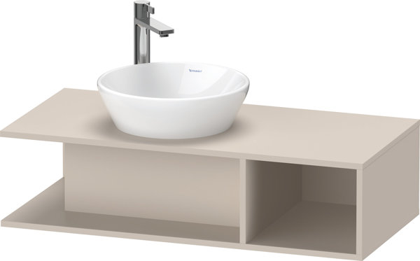 Bild von Duravit D-Neo, Waschtischunterbau wandhängend Compact, Breite 1000 x Tiefe 480mm, 1x offenes Fach seitlich rechts, , DE49190, Farbe: Taupe Dekor