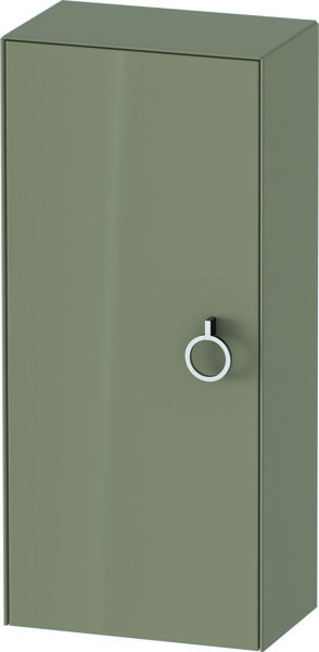 Bild von Duravit White Tulip Halbhochschrank, Breite 400 x Tiefe 240mm, 1 Tür Anschlag rechts mit Griff, WT1323R, Farbe: Steingrau Hochglanz