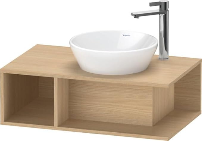Bild von Duravit D-Neo, Waschtischunterbau wandhängend, Breite 800 x Tiefe 480mm, 1x offenes Fach seitlich links, , DE49380, Farbe: Eiche Natur