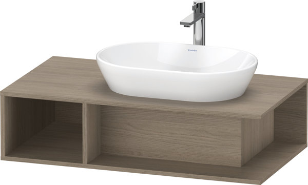 Bild von Duravit D-Neo, Waschtischunterbau wandhängend, Breite 1000 x Tiefe 550mm, 1x offenes Fach seitlich links, , DE49590, Farbe: Eiche Terra