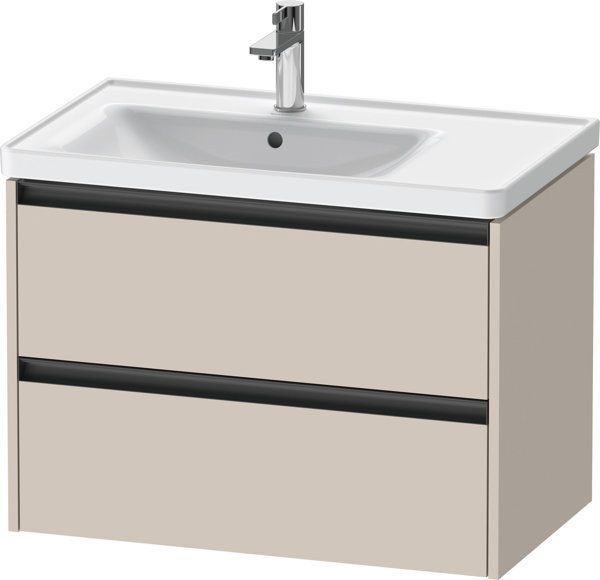 Bild von Duravit Ketho.2 Waschtischunterbau, 784x549x455mm, für D-Neo Becken links 236980, K252850, Farbe: Taupe Matt Dekor