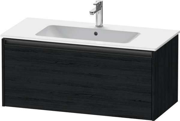 Bild von Duravit Ketho.2 Waschtischunterbau wandhängend Eiche Schwarz Matt 1010x480x440 mm - K25064016160000 K25064016160000