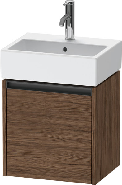 Bild von Duravit Ketho.2 Waschtischunterbau, Anschlag links, 434x440x338mm, für Vero Air 072445, K25070L, Farbe: Nussbaum Dunkel Dekor