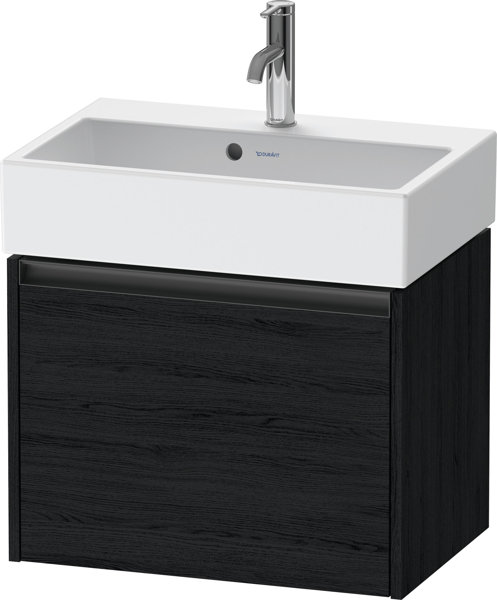 Bild von Duravit Ketho.2 Waschtischunterbau wandhängend Eiche Schwarz Matt 584x390x440 mm - K25073016160000 K25073016160000