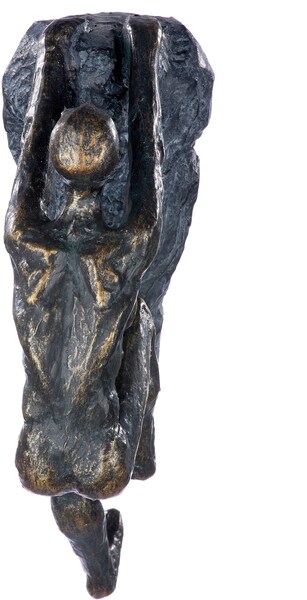 Bild von GILDE Skulptur AMBITION Skulptur - bronze - Kunstharz - H. 20cm x B. 7cm - Figur (1 Stück), Kunstharz Dekoskulptur Bergsteiger Figur  Einzigartige Deko
