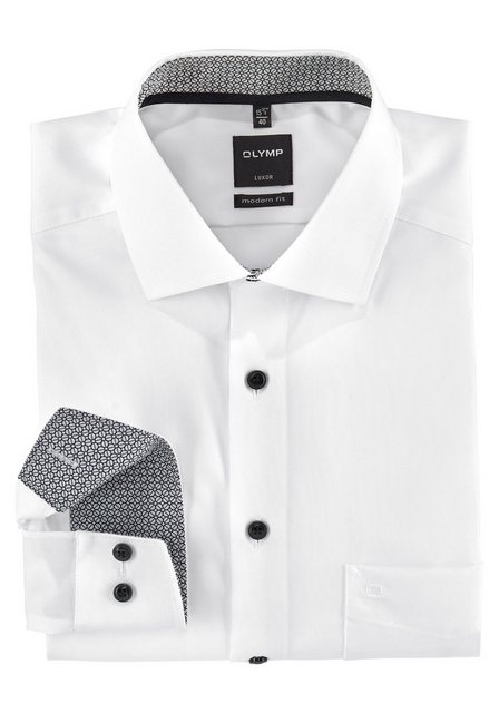Bild von OLYMP Herren Businesshemd Langarm Luxor,Einfarbig,modern fit,Global Kent,anthrazit 67,41