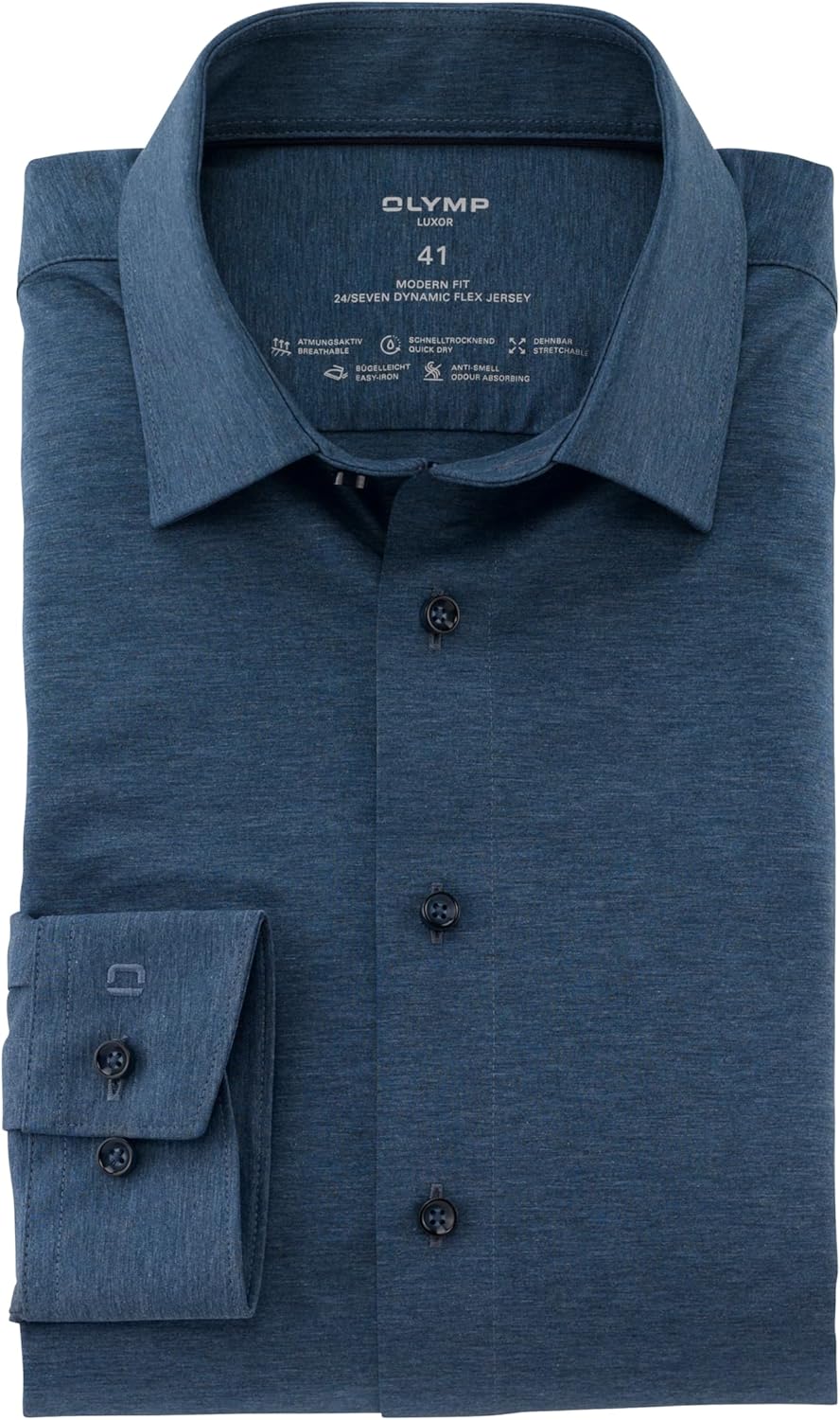 Bild von OLYMP Langarmhemd "Luxor 24/Seven modern fit Jerseyshirt", mit geruchshemmenden Materialeigenschaften
