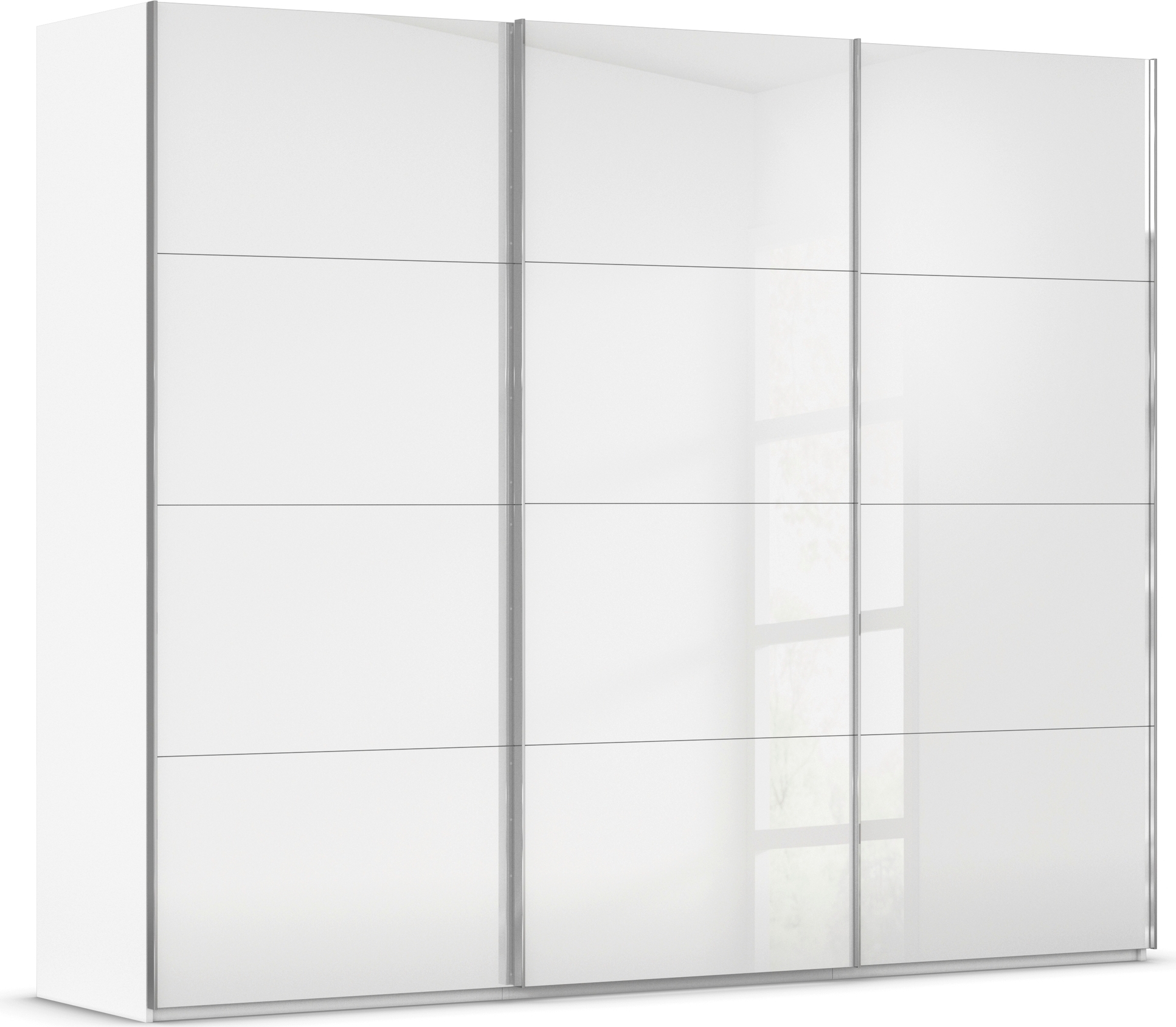 Bild von rauch Schwebetürenschrank "Scale-FYRA", edle viergeteilte Türen mit Glas-Front viele Farben MADE IN GERMANY