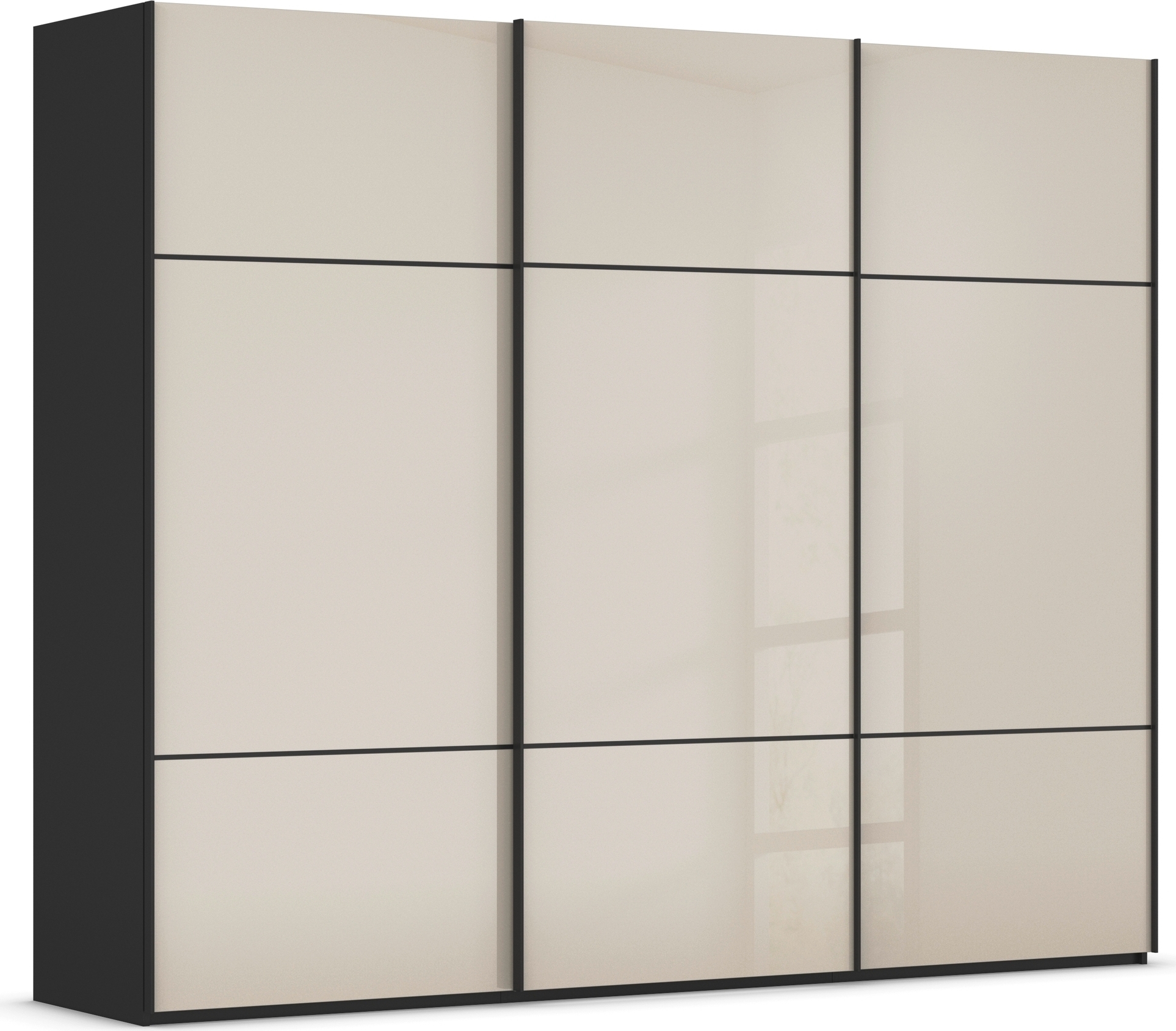 Bild von rauch Schwebetürenschrank »Scale-TRIO«, edle dreigeteilte Front mit 2 Zierleisten Glasfront MADE IN GERMANY