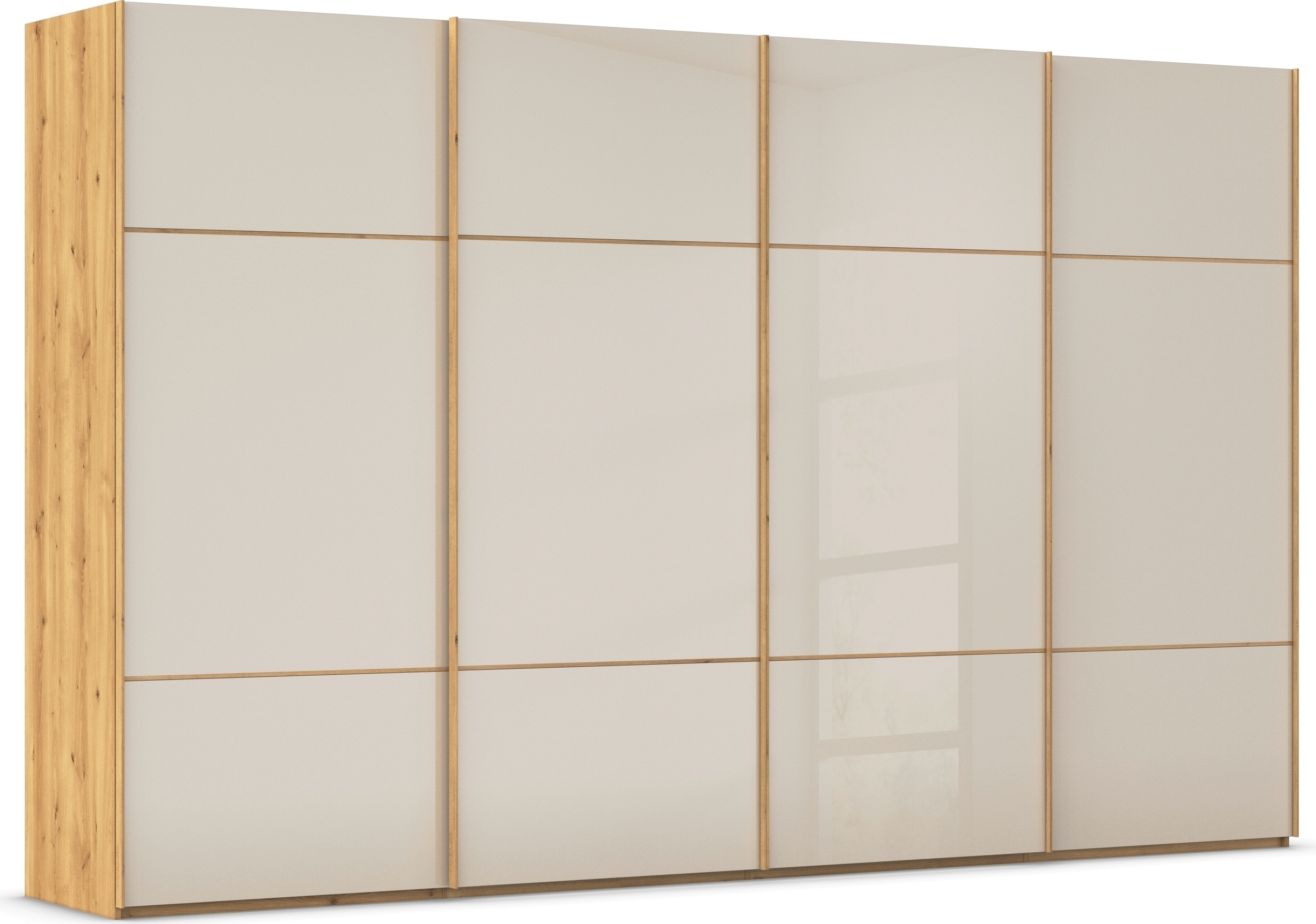 Bild von rauch Schwebetürenschrank »Scale-TRIO«, edle dreigeteilte Front mit 2 Zierleisten Glasfront MADE IN GERMANY