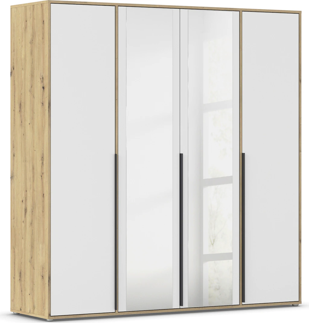 Bild von rauch Drehtürenschrank "Kleiderschrank Schrank Garderobe Wäscheschrank NAGATA mit Spiegel", (in 3 verschiedenen Ausstattungen BASIC/CLASSIC/PREMIUM), und modernen Stangengriffen in Graumetallic TOPSELLER MADE IN GERMANY